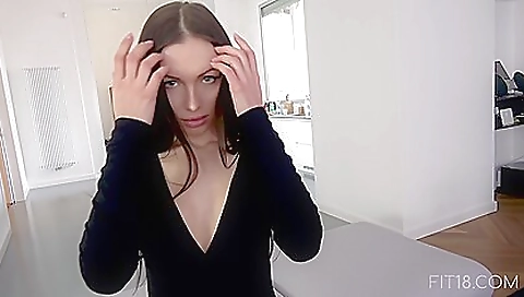 Sexy young ranchores with a dildo