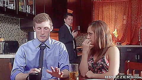 Sexy brunette hair with dildo fucks herself