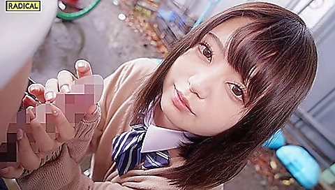 Hot asian model in bukkake