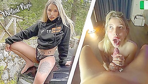 Married girl takes a creampie from the pool