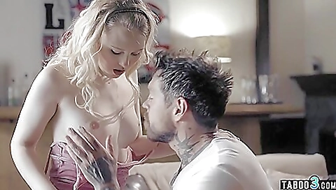 Showering and sexy blonde milf