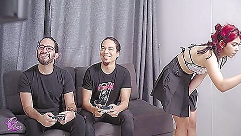 Slutty blonde fucking with her boyfriend