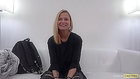 Horny blonde slut gets her pussy pounded